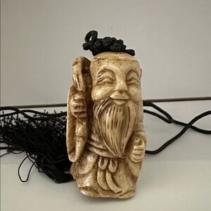 Vintage Hand Carved Bearded Old Man